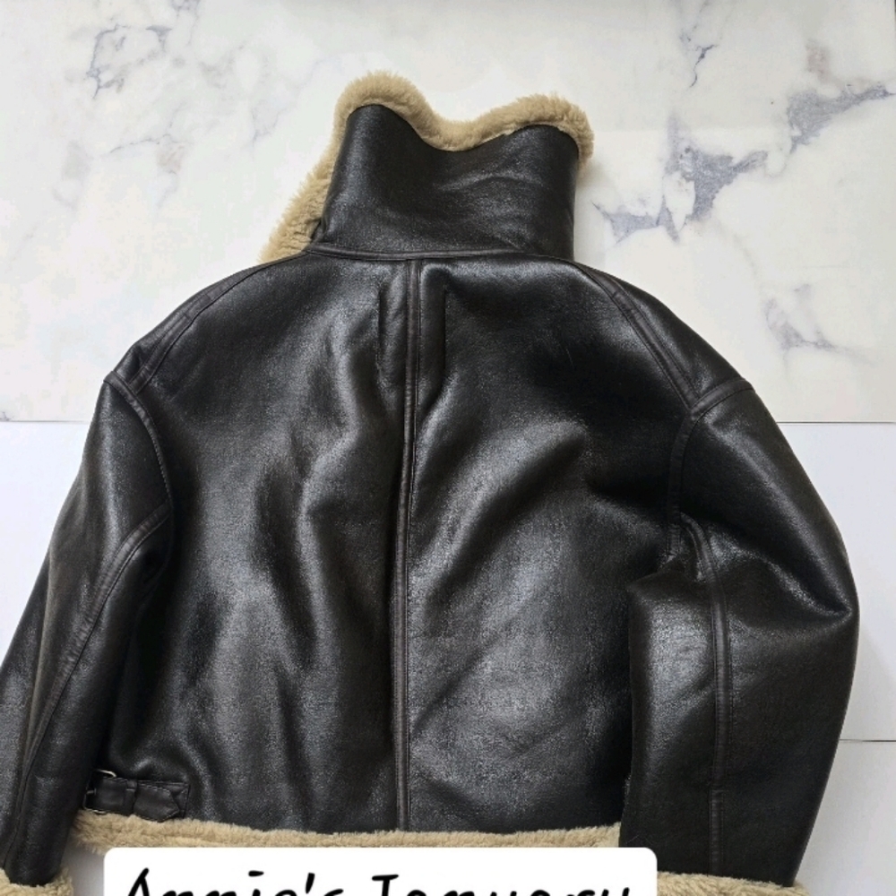 ZARA Women's Double Faced Biker Jacket(Brown, US M, L, XL / EUR M, L, XL) - Picture 15 of 15